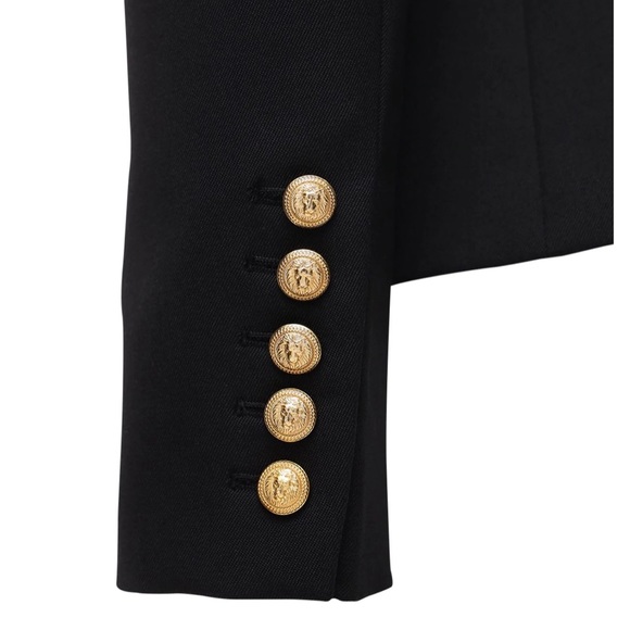 Size 34 Black one button Balmain Blazer - Picture 5 of 7
